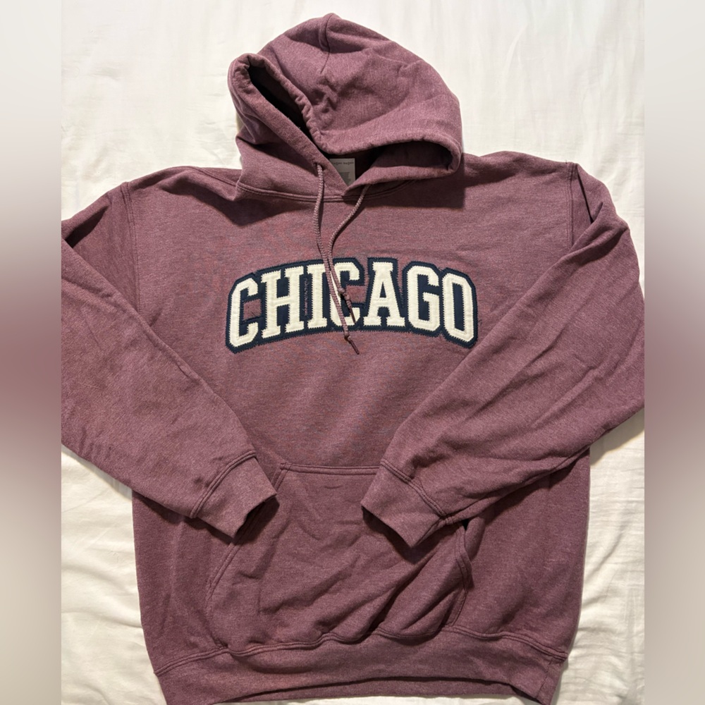 Gildan Maroon Hoodie with Embroidered Text